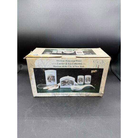 American Homestead Winter Currier & Ives 9-Piece Countertop Collection - Picture 2 of 9